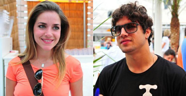 Caio Castro e Monique Alfradique se encontram em festa realizada em Florianópolis