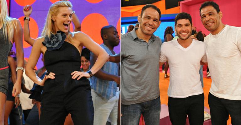 Dudu Azevedo e Carolina Dieckmann participam do programa ‘Esquenta!’