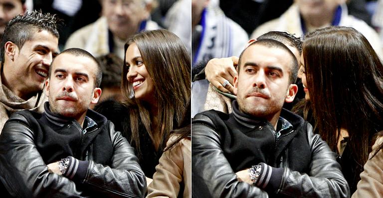 Irina Shayk beija Cristiano Ronaldo em jogo de basquete na Espanha