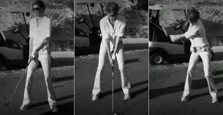 Vídeo: Gisele Bündchen tenta jogar golfe