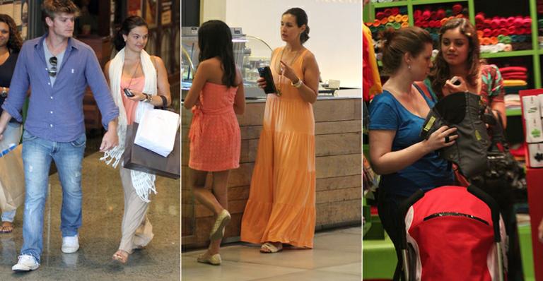 Famosos aproveitam o dia para ir ao shopping no Rio