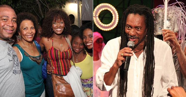 Ao lado da família, Isabel Fillardis confere o show de Luiz Melodia em Salvador
