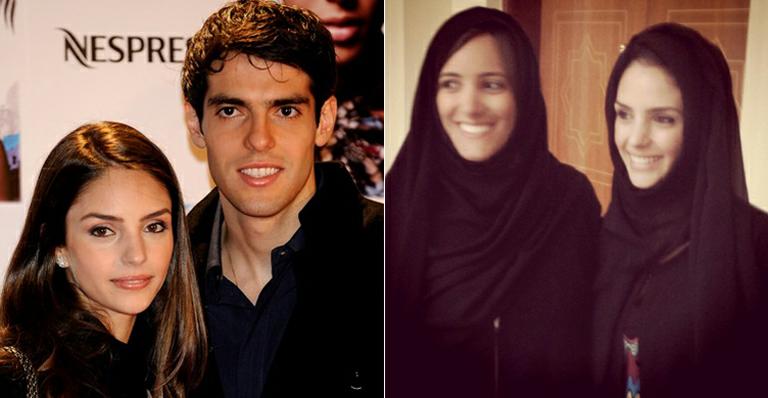 Mulher de Kaká, Caroline Celico mostra imagem usando burca em Dubai