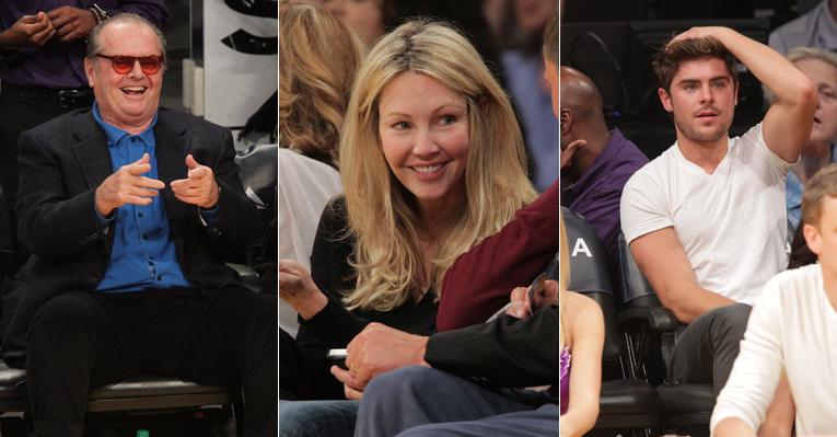 Celebridades em peso em jogo do Los Angeles Lakers na NBA