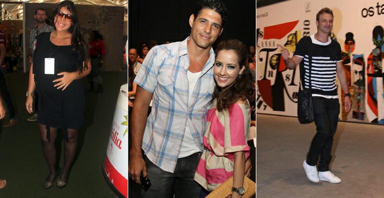 Convidados vips badalam em evento de moda