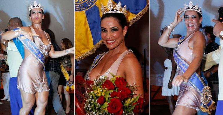 Scheila Carvalho é coroada rainha de escola de samba no Rio