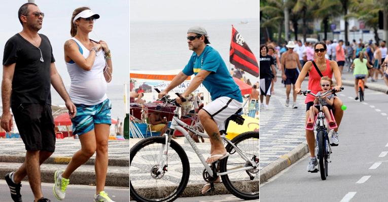 Veja quem são os famosos que aproveitaram o domingo na orla carioca