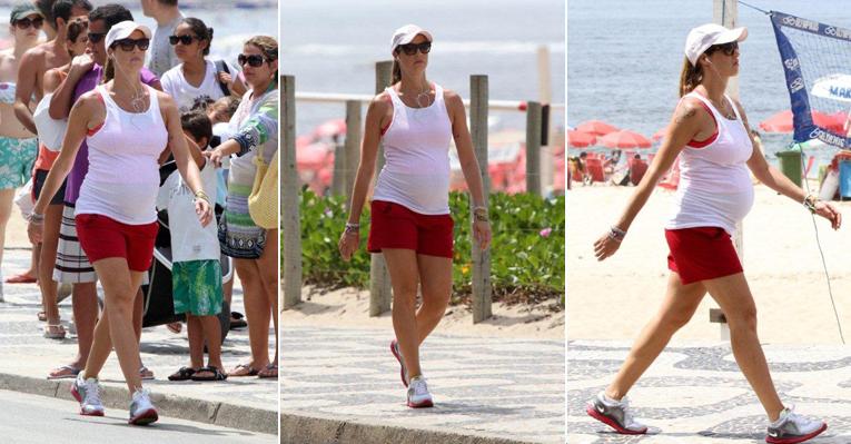 Luana Piovani faz caminhada matinal no Rio de Janeiro