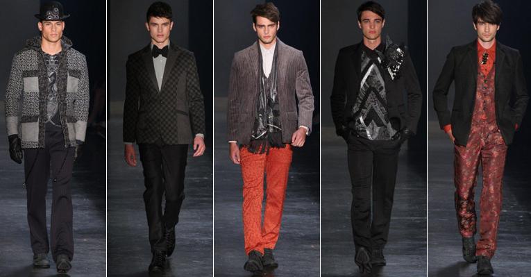 Mário Queiroz ousa com pedrarias em looks masculinos