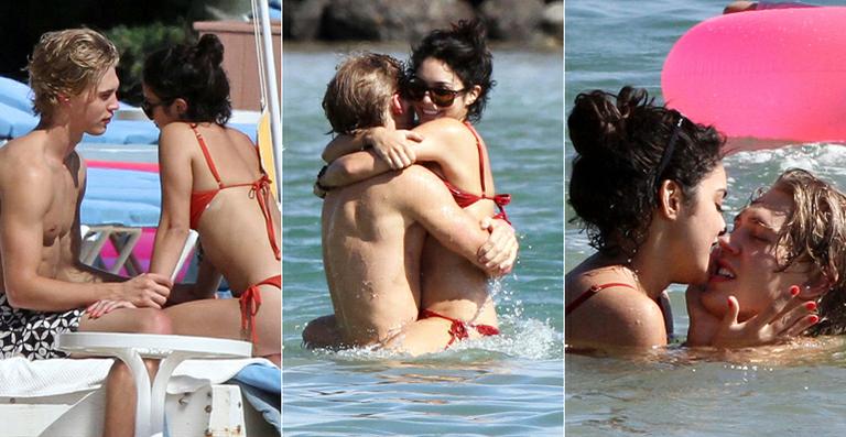 Vanessa Hudgens curte seu novo amor nas águas do Havaí