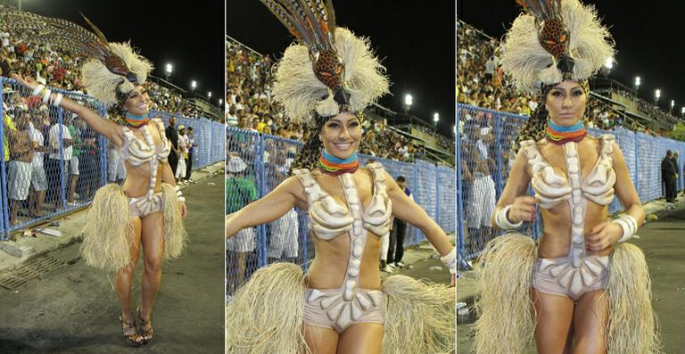 Sabrina Sato aparece de ‘canibal’ em ensaio da Vila Isabel, no Rio