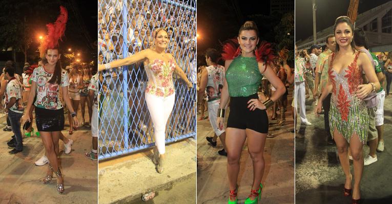 Famosas vão ao Sambódromo para ensaio técnico