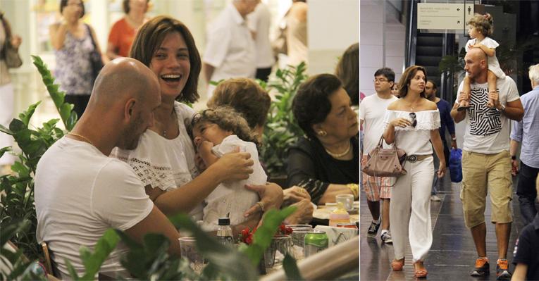 Amandha e Nalbert divertem-se com Rafaela