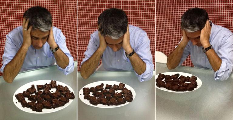William Bonner ‘sofre’ diante brownies preparados pelos filhos