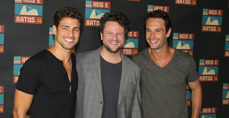 Cauã Reymond, Selton Mello e Rodrigo Santoro lançam longa no Rio