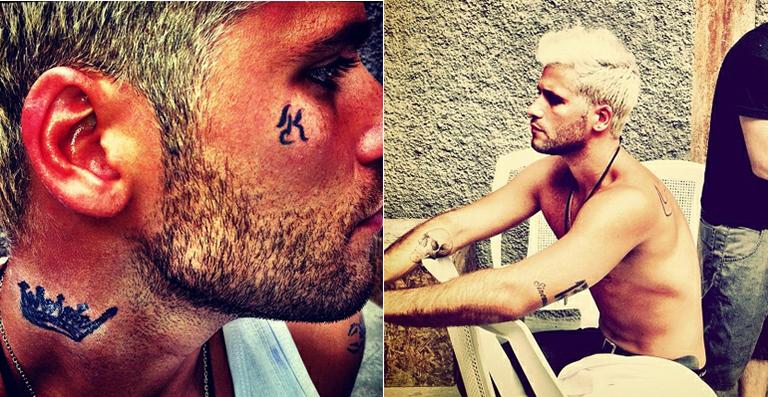 Bruno Gagliasso ganha tatuagens temporárias para seu novo filme