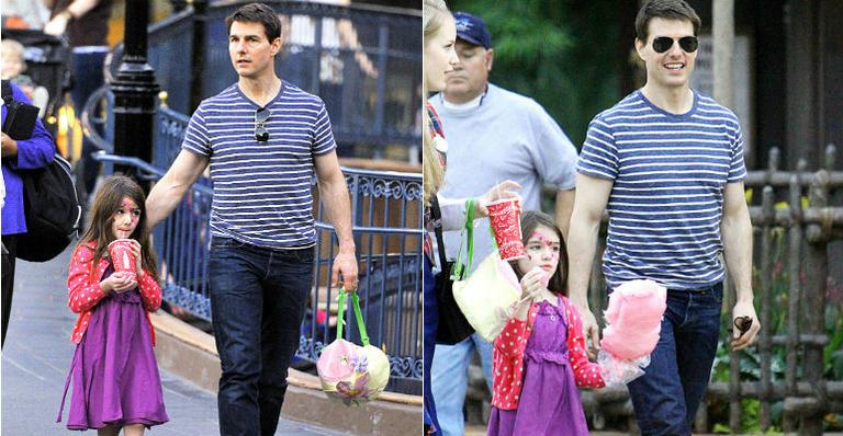Paizão, Tom Cruise leva Suri à Disneylândia