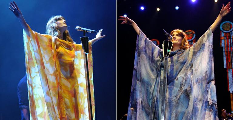 Cantora Florence Welch usa looks by Carlos Miele em duas apresentações no Brasil