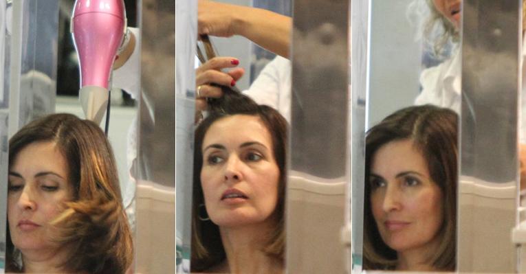 Dia de beleza para Fátima Bernardes