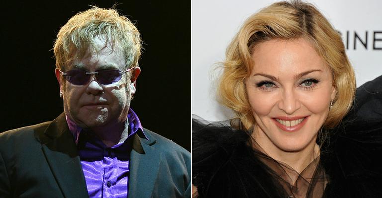 Elton John manda recado para Madonna: ‘Espero que ela duble corretamente’