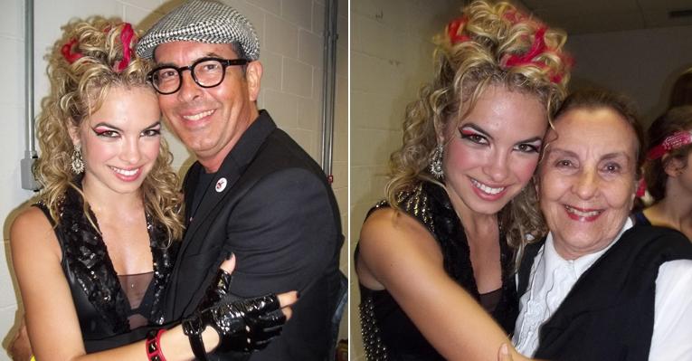 Lua Blanco recebe pai e avó em show da banda Rebeldes