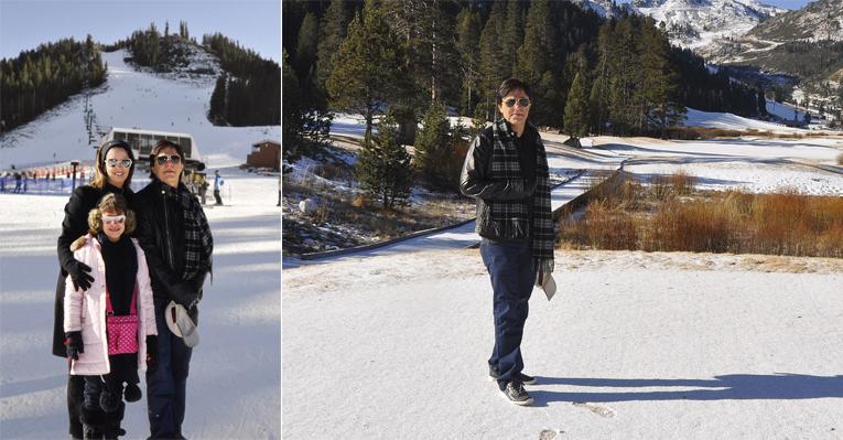Tom Cavalcante na neve com a família