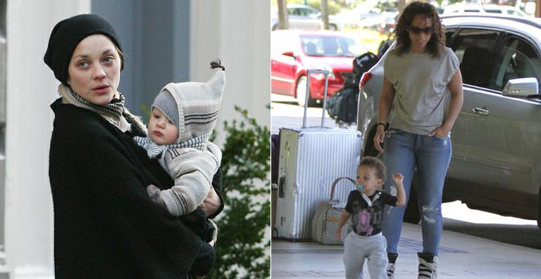 Marion Cotillard e Alicia Keys passeiam com pequenos