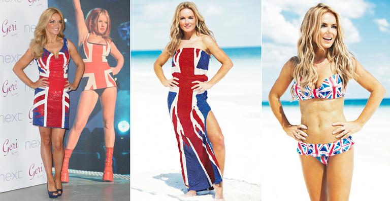 Geri Halliwell lança linha de roupas inspirada na bandeira do Reino Unido