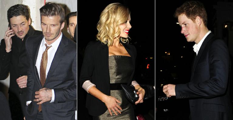 David Beckham e Príncipe Harry vão à balada com loira em Londres