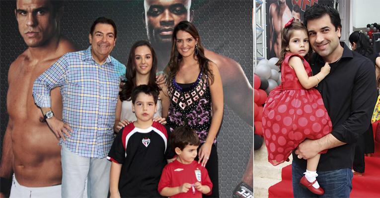 Fausto Silva celebra aniversário do filho em São Paulo