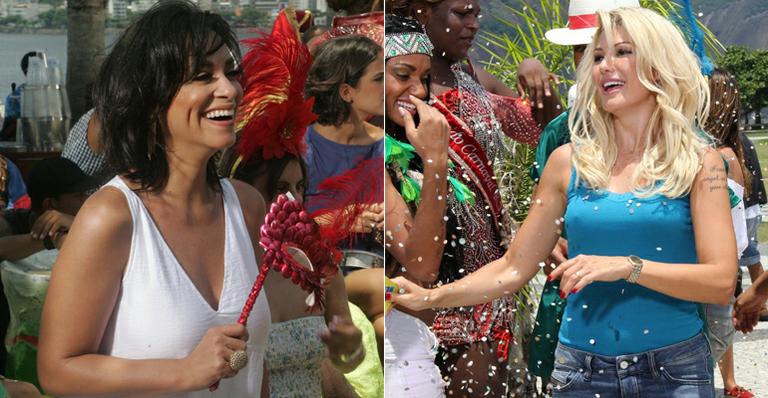 Suzana Pires e Antonia Fontenelle gravam campanha contra o preconceito no carnaval
