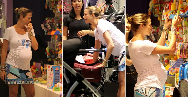 Luana Piovani faz compras para o enxoval do 1º filho, Dom
