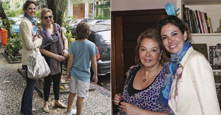 Luciana Gimenez visita a mãe e grava reality no Rio de Janeiro