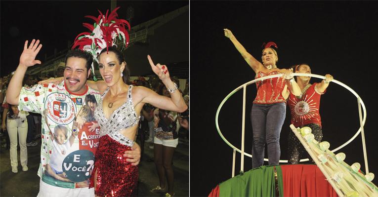 Susana Vieira e vips animam o público em ensaio da Grande Rio