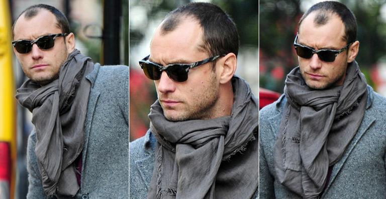 Jude Law está ficando cada vez mais careca