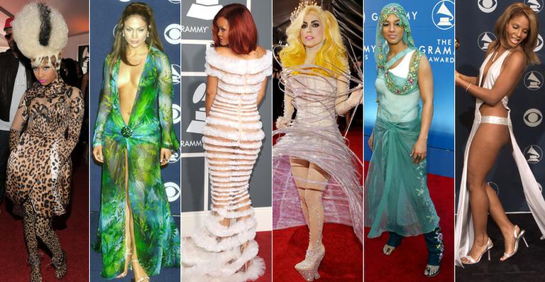 Relembre os looks mais ousados do Grammy Awards