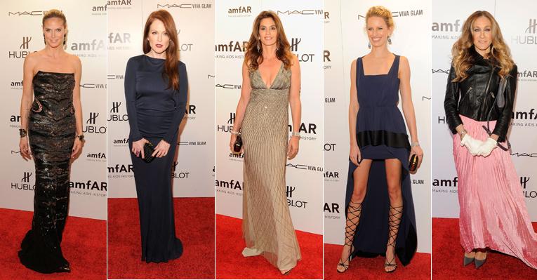 A escolha das celebridades para o tapete vermelho da amfAR