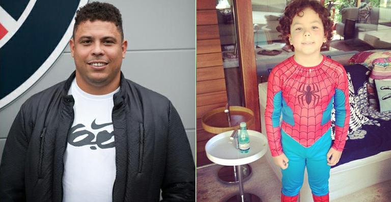 Ronaldo brinca com Alex, o ‘Homem Aranha’