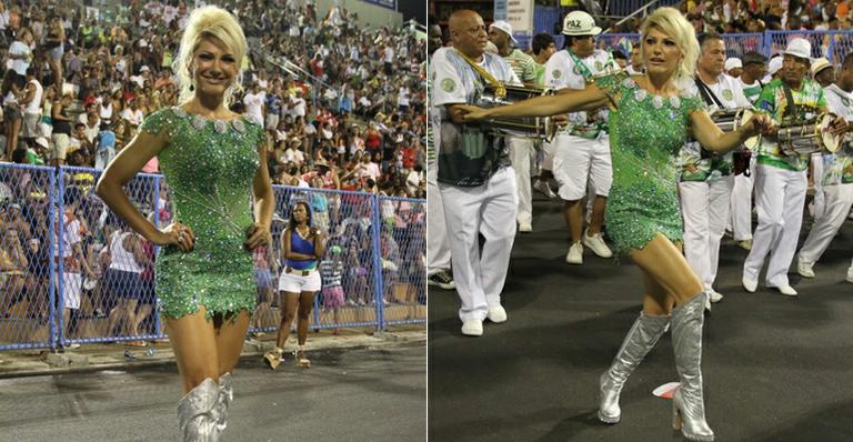 Antonia Fontenelle brilha como rainha de bateria em ensaio do carnaval