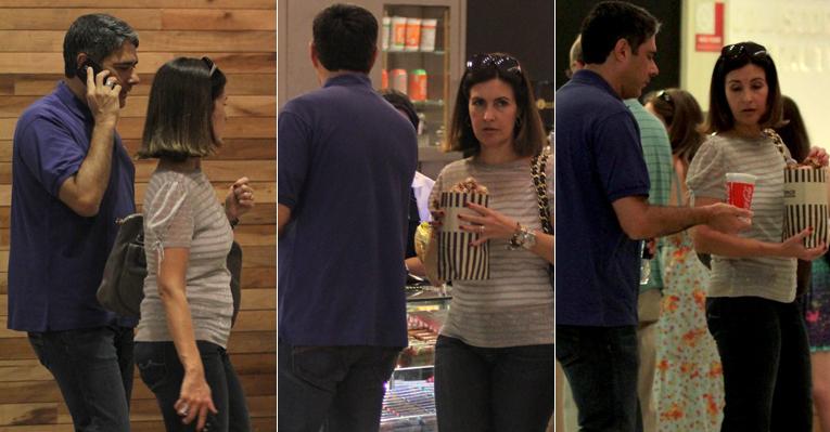 William Bonner e Fátima Bernardes vão ao cinema no Rio de Janeiro