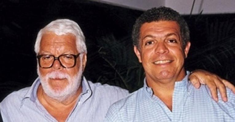 Manoel Carlos com o filho, Manoel Carlos Junior, que faleceu neste domingo, 12