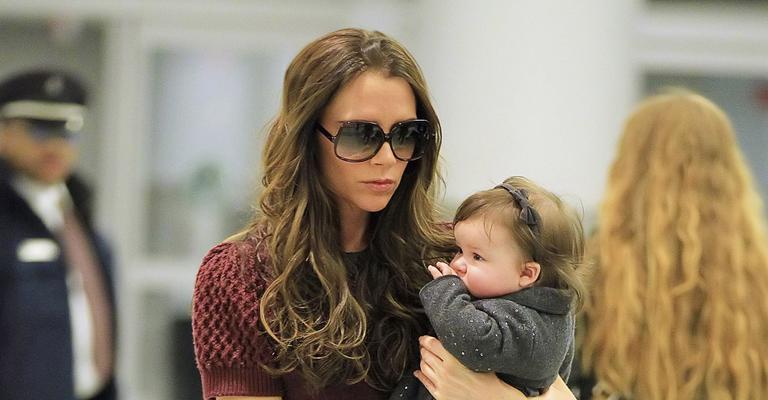 Victoria Beckham e Harper viajam a Nova York