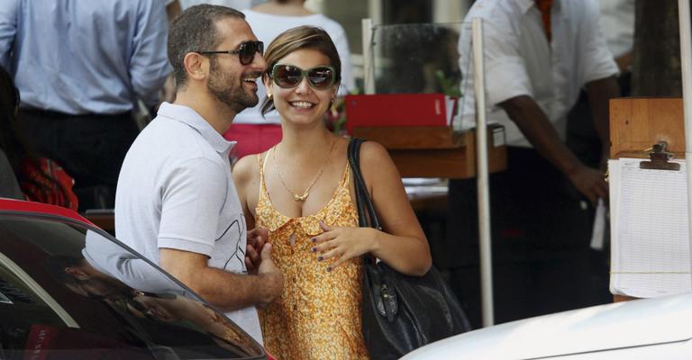 Alegria Milena Toscano com o seu amado