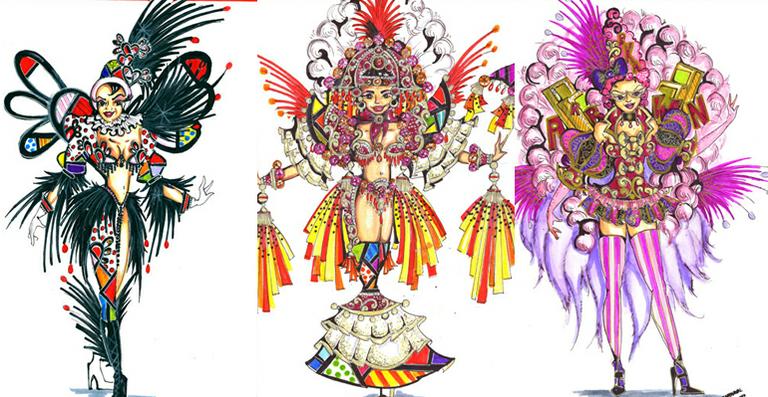 Veja as fantasias que vão homenagear Romero Britto na Sapucaí