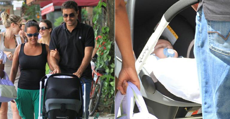 Ricardo Pereira curte passeio em família no Rio