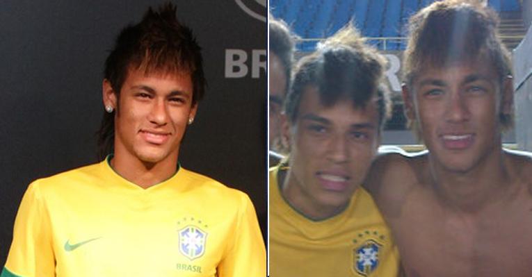 Craque Neymar conhece seu sósia