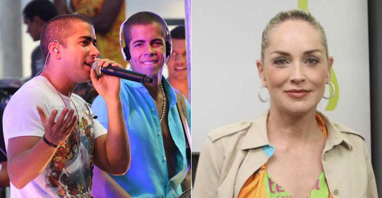 Filhos de Bell Marques mandam beijo para Sharon Stone