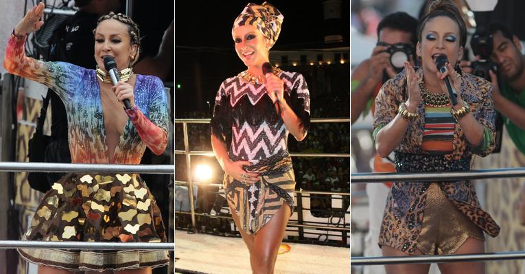 Claudia Leitte exibe looks criativos no carnaval de Salvador