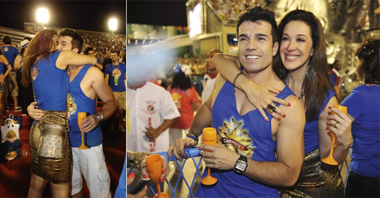No sambódromo, Claudia Raia assume romance com Jarbas Homem de Mello