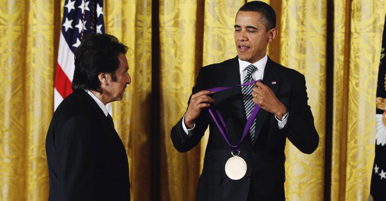 Al Pacino recebe Barack Obama em Washington